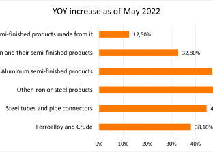 yoy increase as of may 2022